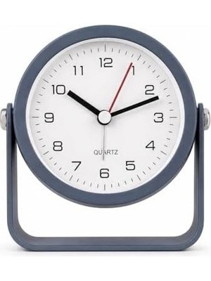 Mabelme Store Prime Sessiz Çalışan Mini Masa Saati | Akıcı Mekanizma, Gece Işıklı, Şık Dekoratif Lacivert