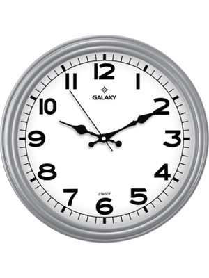 Happy Trend D-200-G Klasik Kadran Gri Renk Sessiz Akar 30 cm Duvar Saati