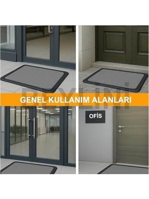 Mabelme Store Prime Beylini Dezenfektan Hijyen Paspası Dış Kapı Ev Ofis Apartman Giriş Halısı Kıvırcık Paspas Kaydırmaz Havuzlu (Gri)