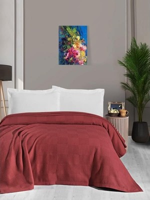 Mabelme Store Prime Waflle Desenli Pike, BATTANIYE,%100 Pamuk, Kalın Iplik, Yumuşak, Çift Kişilik 220 * 240
