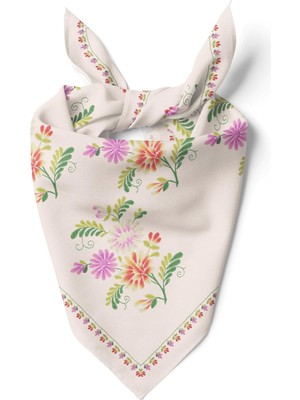 Happy Trend 70CM x 70CM Orta Boy Kare Organik Pamuk | Saç Bandı Şalı Bandana Başörtüsü Nefes Alabilir Hafif