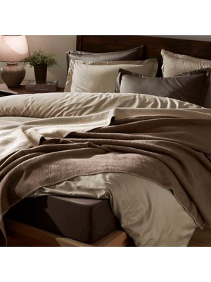 Linens Gloria Tek Kişilik Kahverengi Battaniye