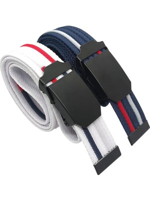 Happy Trend Adet Erkek Kemer Mavi ve Beyaz Tactical Palaska Tarzı 4 cm