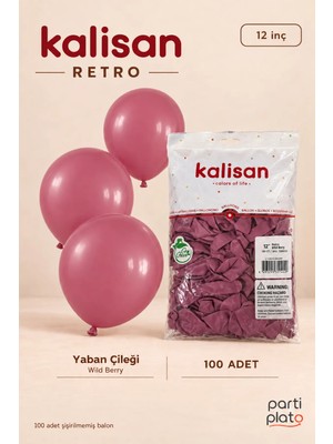 Kalisan Retro Yaban Çileği (Wild Berry) 12 Inç 100’LÜ Lateks Balon
