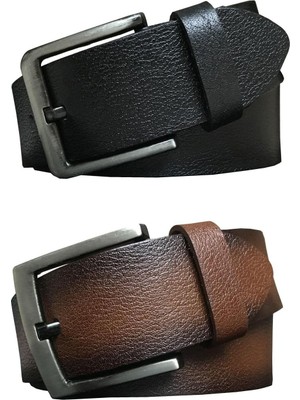 Happy Trend 2'li Set 4.5 cm Kot, Spor Kemer Siyah, Kahverengi; DK-11111-22222