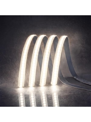 Happy Trend CT-4541K Cob Şerit LED 12V Metrede 216 Çipli Kesintisiz Noktasız Iç Mekan Aydınlatma - 5 Metre Naturel Beyaz 4000K
