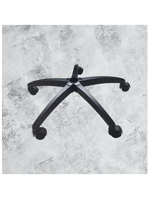Happy Trend Ofis Sandalyesi Ayağı,siyah Star Ayak, Çap 70 Cm,5 Tekerlekli, Metal Malzeme, Döner Sandalye Yedek Parçası