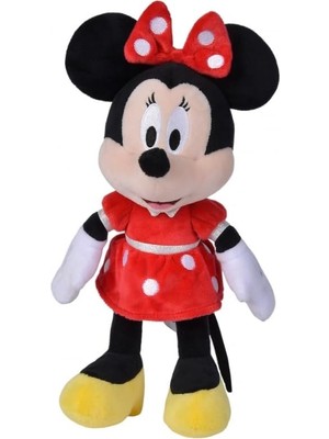Happy Trend 6315870226 - Disney Minnie Mouse, 25 cm Kırmızı Elbiseli Pelüş Hayvan, Mickey Mouse, Hayatın Ilk Aylarından Itibaren