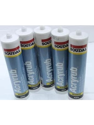 Happy Trend Acryrub Siliconized Akrilik Mastik – Antrasit Gri (5 Adet) | Boyanabilir & Silikonlu Derz Dolgu | Iç Cephe Sızdırmazlık ve Tamir Silikonu