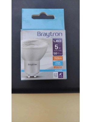 Braytron 5W 6500K GU10 Cool White Ampul