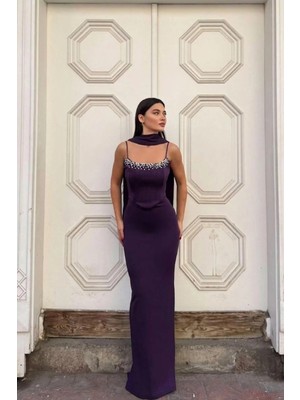 Burada Bulabilirsin Kadın Modern Stil Scuba Esnek Kumaş Straplez Balık Kesim Abiye Elbise