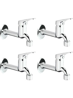 Royaleks 4lü Aç Kapa Mix Lavabo Musluk Wc Lavabo Uzun Musluk Perlatörlü