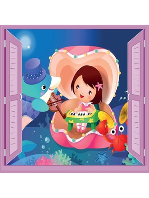 Mabelme Store Prime Çocuk Odası Bebek Odası Pencere Poster Duvar Kağıdı Inci