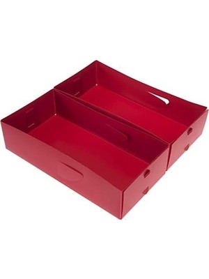 Mabelme Store Prime Çekmece Içi Düzenleyici 2 Adet Pvc Kırmızı Kutu