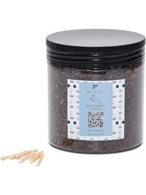 Mabelme Store Prime Vanilya Kokulu Siyah Yaratıcı Inci Tozu Mum (30 Adet Fitil ile BIRLIKTE)-250 gr
