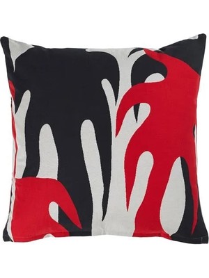 IKEA Konstrunda Kırlent Kılıfı , Kırmızı-Siyah, 65X65 cm
