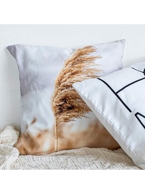 Mabelme Store Prime Temalı Özel Tasarım 2'li Yastık Kılıfı, Dijital Baskı Kırlent Kılıfı, Beyaz Renk, 43X43 cm