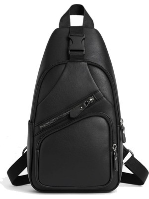 Kawin Av A Dos Çapraz Askılı Çanta, Göğüs Çanta, Unisex Yıkama Deri USB Kulaklık Çıkışlı Çapraz Askılı Bel Omuz Çanta Göğüs Bodybag
