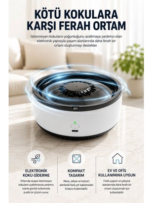 Royaleks Küllük Duman Giderici Temizlenebilir Elektronik Pilli