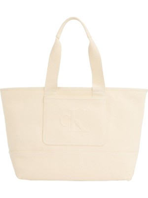 Kawin Cal Vin Klein Pocket Canvas Zıp Weekender Erkek Çanta, Bej, Tek Beden
