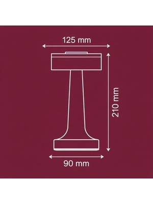 Mabelme Store Prime Şarjlı Masa Lambası Inci Rose – Dokunmatik, 3 Renk Işık Modu, Dekoratif, LED Cafe Restoran Masa Lambası, USB ile Şarj Edilebilir