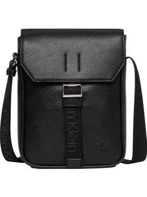 Kawin Cal Vin Klein Cargo Flap Reporter Erkek Çanta, Siyah, Tek Beden