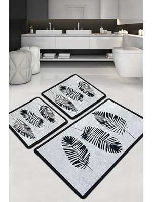 Mabelme Store Prime Hoja Banyo Halısı Djt 3lü Set