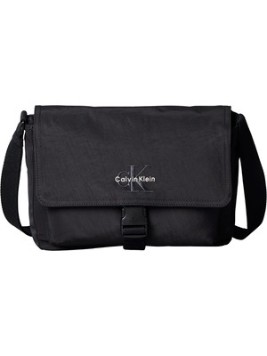 Kawin Cal Vin Klein Bold Flap Messenger Erkek Postacı Çantası Black Os