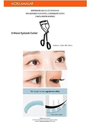 Mabelme Store Prime 3 Kat Güçlü Kirpik Kıvırıcı 3-Wave Eyelash Curler