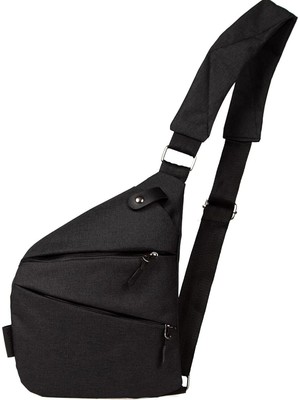 Kawin Av A Dos Çapraz Askılı Çanta, Göğüs Çanta, Slim Çanta, Unisex Siyah Kumaş Bel Çanta, Çapraz Askılı Çanta, Göğüs Seyahet Günlük Bodybag Ince Sling Çanta