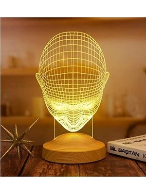 Mabelme Store Prime 3D Adam 3 Boyutlu LED Lamba