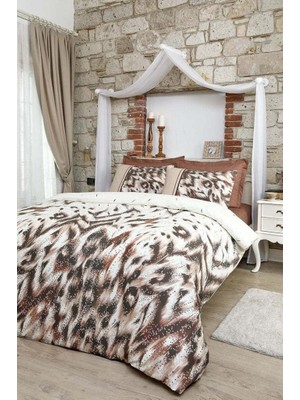 Str Store Özdilek Nevresim Takımı Saten Çift Kişilik Soft Lıfe Pena Bej