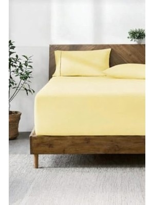 Mabelme Store Lastikli & Hipoalerjenik Çarşaf |%100 Pamuk Penye Kumaş | Çift Kişilik 180X200 cm - Lemon, Luxcarsaf