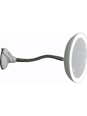 Mabelme Store Of Myth - Şerit LED Işıklı Banyo Makyaj-Tıraş Aynası, 10X Hd Büyütme, Esnek, Dokunmatik Işık Kısma, Ayarlanabilir Kol