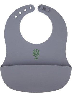 Str Store Silicone Baby Bib - Silikon Mama Önlüğü, Gri