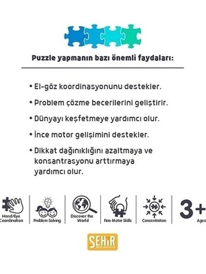 Mabelme Store Prime Mehmet 1000 Parça 2,2mm Kalınlık 48X68CM Profesyonel Hobi Puzzle Yapboz Serisi