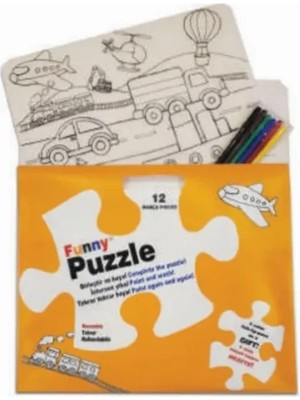 Funny Mat Puzzle - Taşıtlar 30X40CM