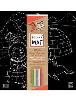Funny Mat Black Kutup (Tebeşirli)