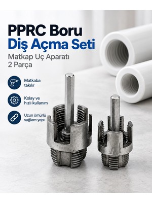 Çerçici Bhd El Aletleri 00402 Pprc Boru Diş Açma Matkap Uç Aparatı - 2 Parça
