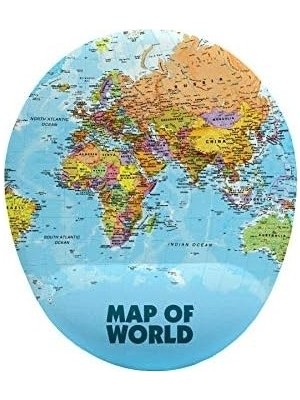 Mabelme Store Prime Renkli Dünya Haritası Bilek Destekli Mouse Pad