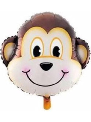 Mabelme Store Prime Aslan Kafa Folyo Balon, Maymun