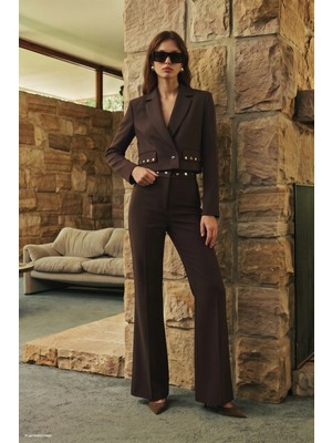 Sateen Sally Pantolon - Kahve