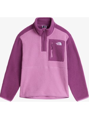 The North Face The Yumiori 1/4 Zip Fleece Çocuk Mor Polar.-
