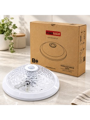 Mabelme Store E27 Plastik Armatür Kafes Sensörlü Beyaz