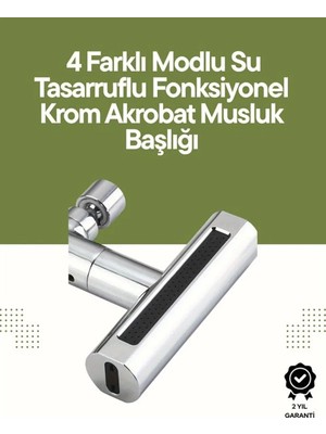 Aydogan's Krom Musluk Başlığı | 4'ü 1 Arada Su Çıkışı | Kolay Montajlı