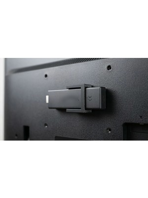 Mabelme Store 3D Baskı HDMI Medya Çubuğu Tv Arkası Montaj Aparatı Gerilim Azaltıcı Yapıştırmalı Tutucu Siyah