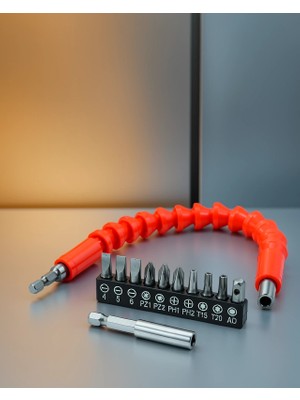 Mabelme Store Esnek Bits Uç Seti 300 mm Esnek Şaftlı