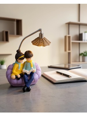 Mabelme Store Dekoratif Masa Lambası Çift Temalı Yumuşak LED Işık