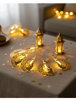 Mabelme Store LED Peri Işıklı Secde Eden Adam Figürlü Ramazan Ayı