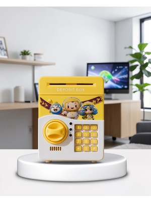 Mabelme Store Sarı Elektronik Şifreli Atm Görünümlü Kumbara
